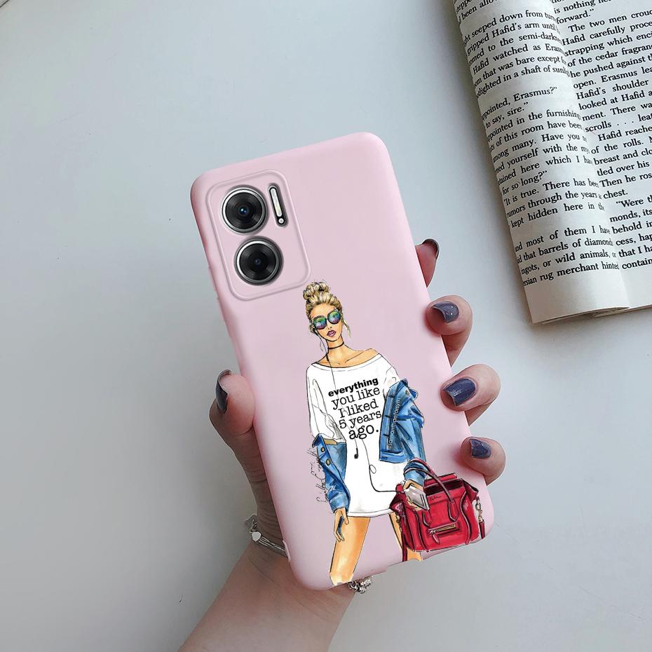 Case For Xiaomi Redmi 10 5G Case Silicone Soft Cute Pretty Girls Cover Funda For Xiaomi Redmi 10 5G 22041219G 22041219NY Bumper