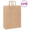 Paper Bags 250 Pcs. With Handles Brown 32X12X42 Cm