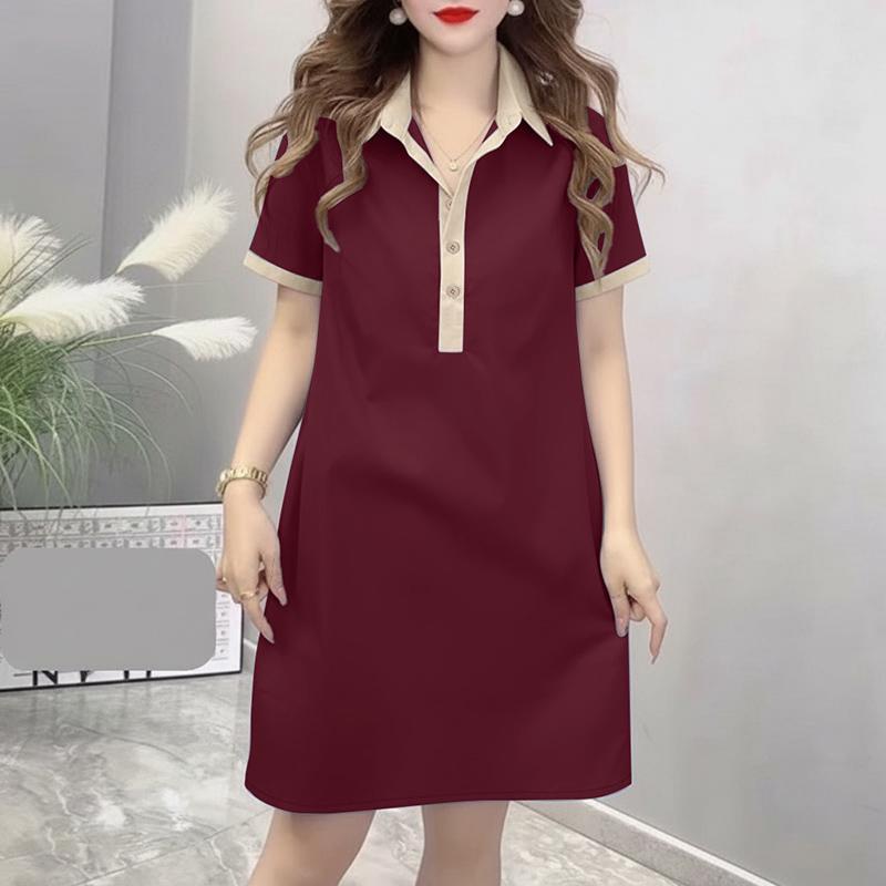 ZANZEA Women Casual Turn Down Collar Short Sleeve Shirt Dress