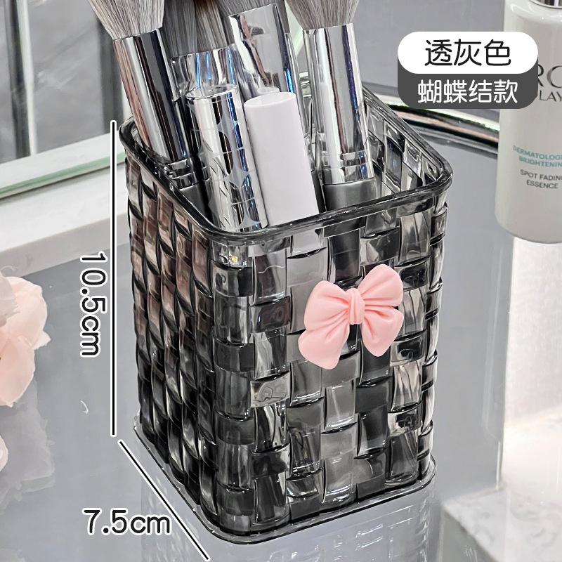 

Clear Acrylic Makeup Brush Holder Desk Cosmetic Organizer Lipstick Storage Box Stand Rack Jewelry Case