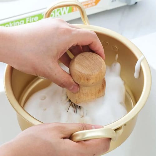 NOELAMOUR Kitchen Brush, Scrubbing Brush, 2-Piece Set, Sisal Brush, Pot Brush, Pot & Pan Brush, Bowl Brush