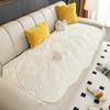 Short Plush Special-Shaped Sofa Cushion Four Seasons Universal Irregular Straight Row Tofu Block Cushion Anti-Slip Cover Cloth Cover