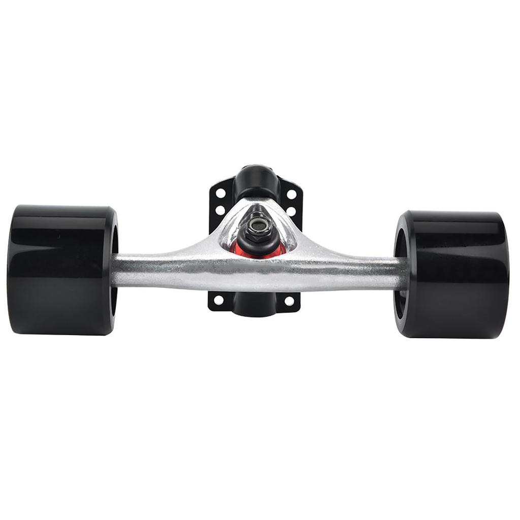 2pcs   Truck with Skate Wheel Riser Pad Bring Accessory(black shaft black wheel)