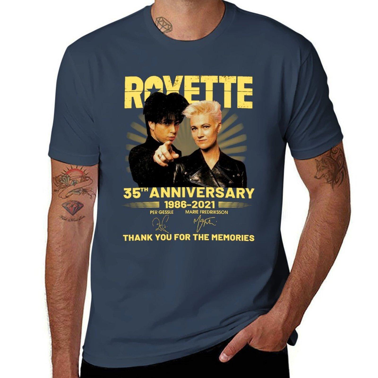 Roxette 35TH Anniversary 19862021 TShirt Stretch Fabric Comfort TShirt S