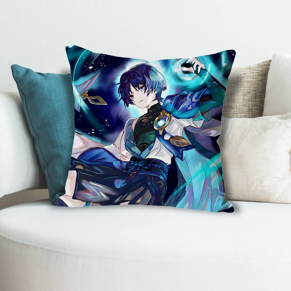 Game GGenshin Impact Wanderer Pillow Cases for Bedroom Living Room Sofa Home Decor Polyester Cushion Cover with Zipper