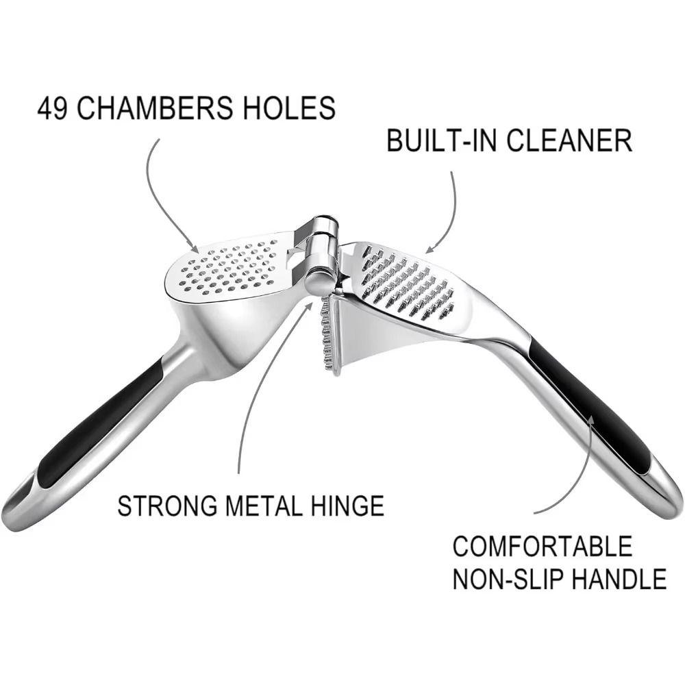 Easy To Squeezable Garlic Chopper Zinc Zinc Zinc Alloy Ginger Crusher Garlic Mincer  Restaurant Use