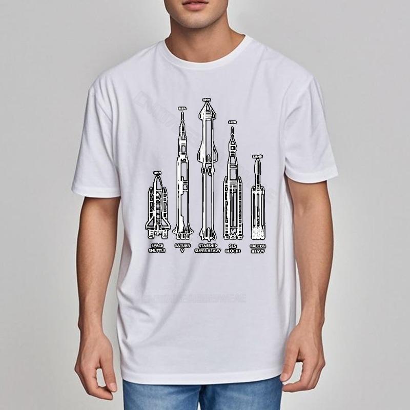 Unisex T Shirts Streetwear Unisex Tshirt Rocket Diagrams On Black Shirt Vintage Short Sleeve Shirt Anime Minimalist Tshirt Bra
