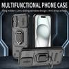 Armor Case For iPhone 16 15 14 13 12 11 XR XS X Pro Max Heavy Duty Shockproof Anti-Scratch With Ring Holder Phone Cover