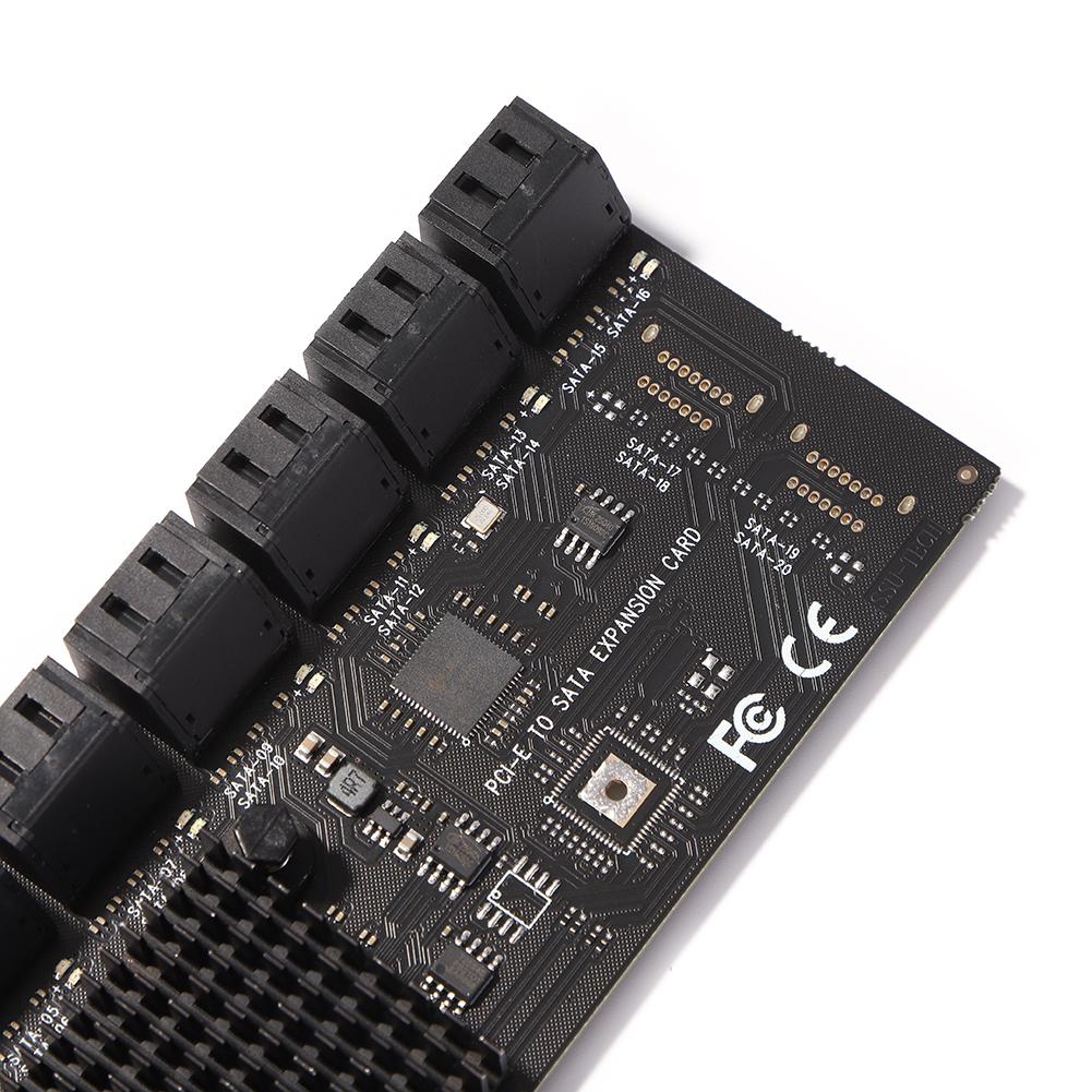 Expansion Card Port PCIE Expansion Card PCIE Adapter 16 Port 6Gbps PCI-Express X1 to SATA 3.0 Expansion Card
