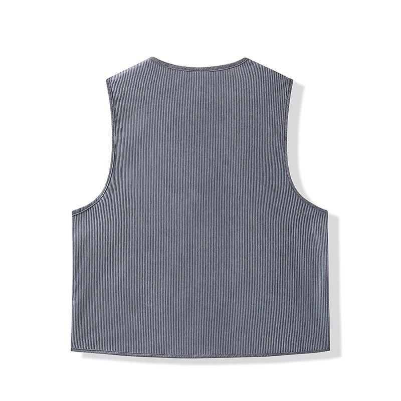 Men's suit pointed corner casual corduroy vest new autumn and winter trend vest loose coat men 7922