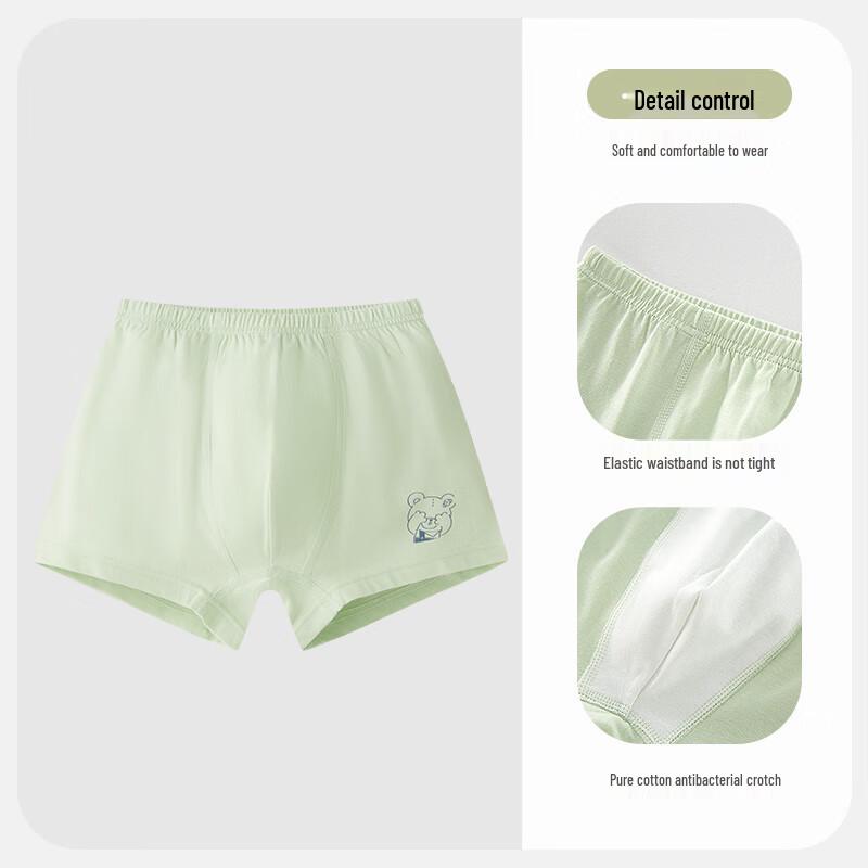 Labi Boys' Pure Cotton Boxer Briefs 5-Pack