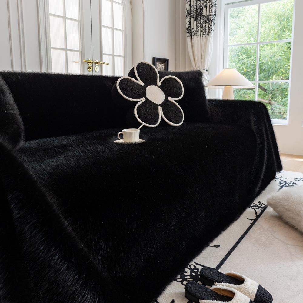 

Утолщенный чехол для дивана из норки, полотенце, универсальный высококачественный плюшевый зимний чехол, одеяло, завернутый чехол 180X420