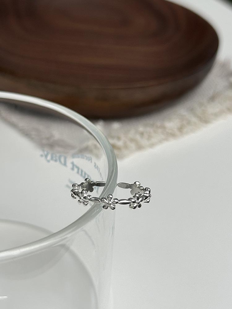 925 Sterlingsilber Damen Offener Bandring - Nicht anlaufend, Vielseitiger kleiner Fingerring, High-End Modedesign