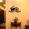 Metal Movie Wall Art Decor, Iron Film Reels Clapperboard Sculptures for Home Garden Courtyard Balcony Indoor Outdoor Durable