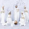 62KD Jesus Nativity Statue Christmas Manger Decoration Set Wisemen Figurine Christian