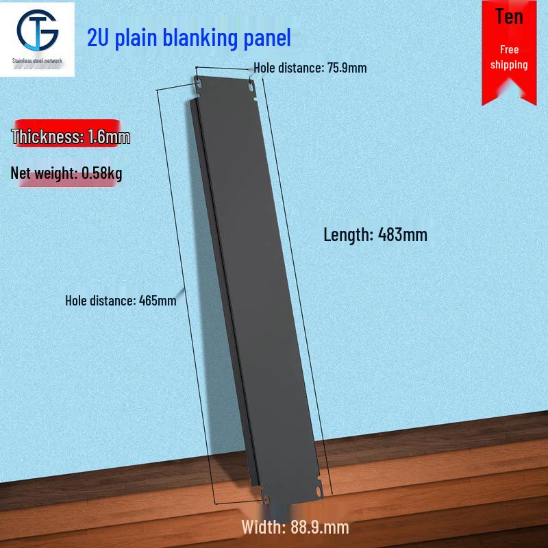 19-inch Black Rack Mount Blank Panel with White Back - Available In 1U, 2U, 3U, 4U, and 6U Sizes.