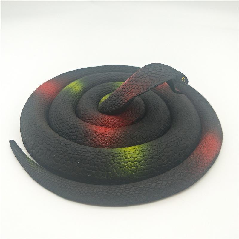 Children's Soft Rubber Toy - Large Green Fake Snake Prank Model