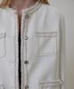 ROSEFRANTZ Fringe Pocket Tweed Jacket [Ivory]