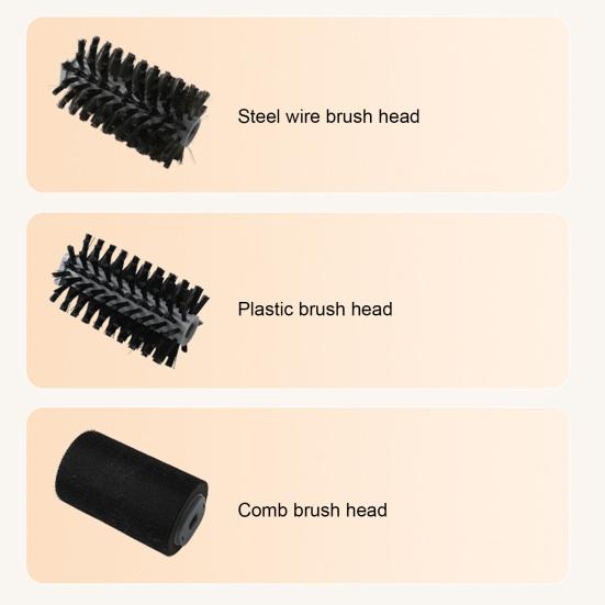 Electric Grill Brush, High Speed Rotating Scrubber with LED Light, Type-C Charging Cordless BBQ Grill Cleaning Brush for Removes Grease
