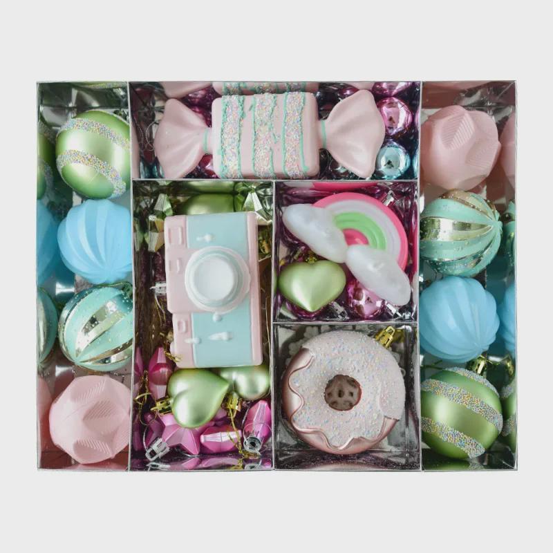 Macaron Color Cross-Border Christmas Ornaments: Unique Christmas Tree Hanging Baubles and Pendants