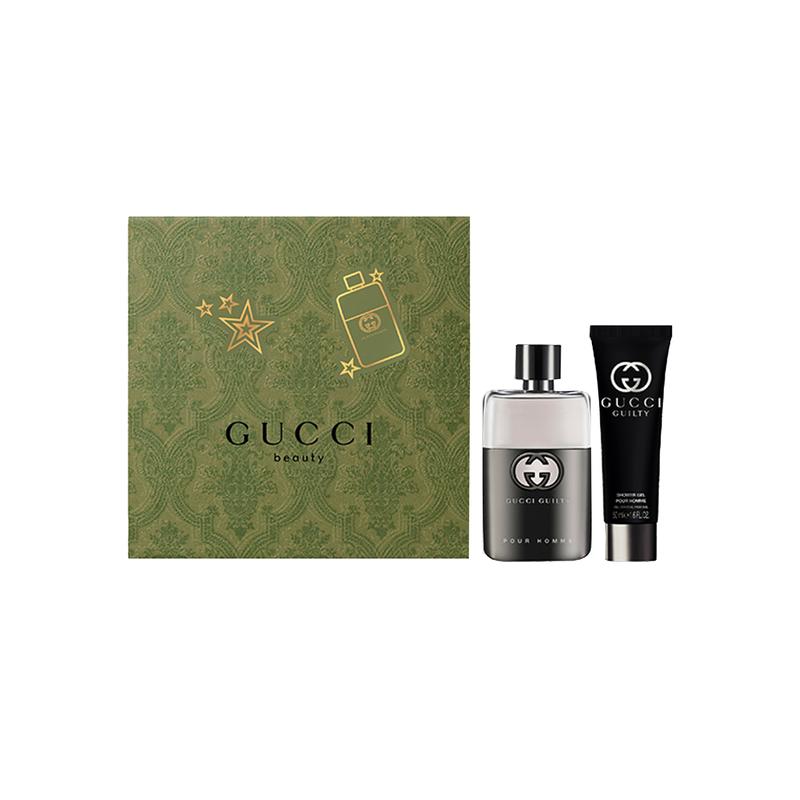 Gucci men s perfume set Guilty Love + Shower Gel Gift Box Woody Fragrance Fragrance Eau de Perfume EDT 50ml + shower gel 50ml (limited edition) коричневый