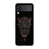 Transparent Phone Case For Samsung Galaxy Z Flip 3 4 5 6 7 Hard Folding PC Z Flip3 Flip4 Cover Japan Ghost Face Samurai