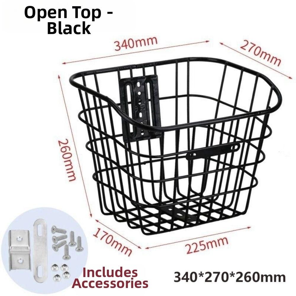 Universal Large Capacity Storage Baskets Metal Bicycle Front Basket  Electric Bicycles Accessories