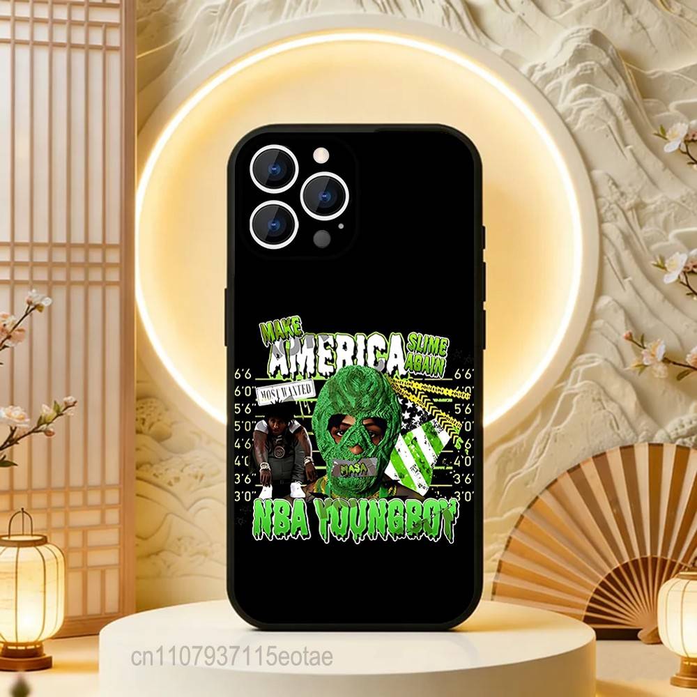 Make America Slime Again Y-YoungBoy BLACK Case For iPhone 17 13 14 15 11 16 12 Pro Max Pro Max Plus E Air Mini Phone Cover Shell