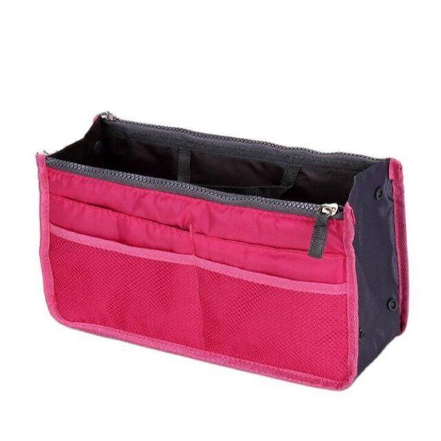Organizer Insert Bag Women Dacron Travel Insert Handbag Purse Large Liner Lady Makeup Cosmetic Bag