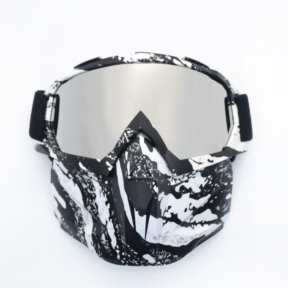 Modular Mask Snowmobile Skiing Goggles Earware Ski Mouth Filter Earware