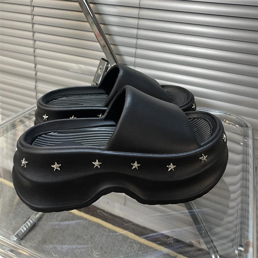 New summer out flip-flops women's summer wear thick-soled cool slippers