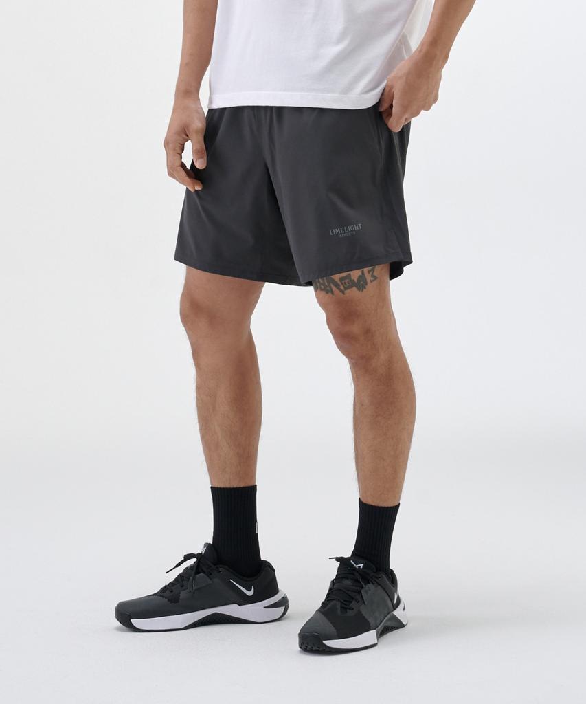 LIMELIGHT APPAREL Athlete Small Logo Liner Shorts (Charcoal/Grey)