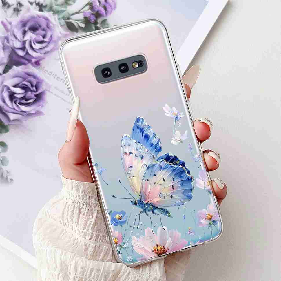For Samsung Galaxy S10e Case SM-G970 Fashion Bow Flower Soft Silicone TPU Cover For Samsung S10e S10E SM-G970F 5.8" Phone Casing