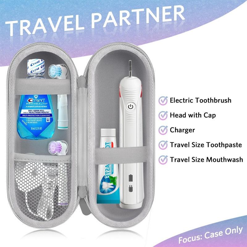 1pcs Portable Electric Toothbrush Case Toothbrush Protector Convenient Travel Toothbrush Toothpaste Storage Box LXYJSN04