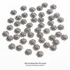 Handmade Antique Silver Flower Spacer Beads for DIY Bracelets & Hair Accessories