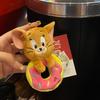 Cat And Mouse Plush Bag Pendant, Cute Cartoon Tom Cat Keychain, Large Throw Pillow Couple Gift.