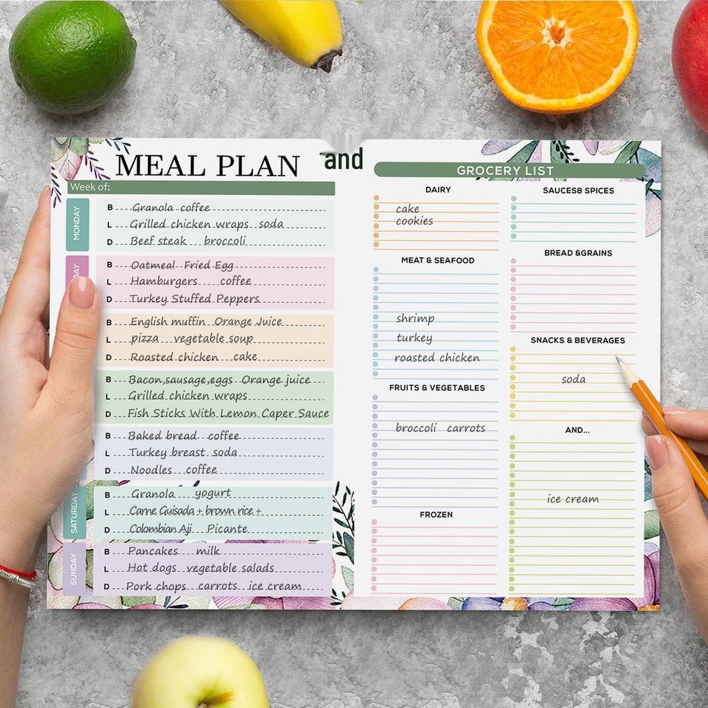 Magnetic Weekly Meal Planner Notebook