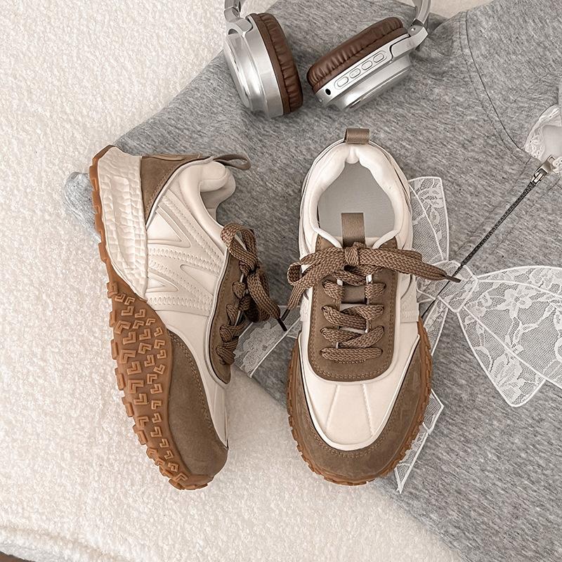 

Sports Forrest Gump women s shoes 2025 new summer explosion casual moral training shoes little white platform dad versatile commuting 40 хаки