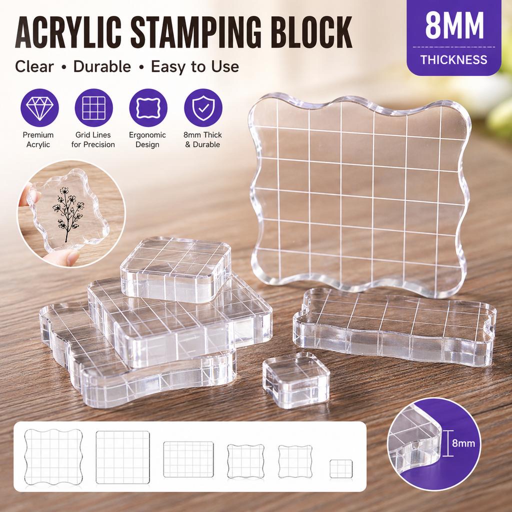 Acryl Silikon Klare Stempelblöcke Für Scrapbooking DIY Album Karten Dekoration Prägegriff Starterform Stempel