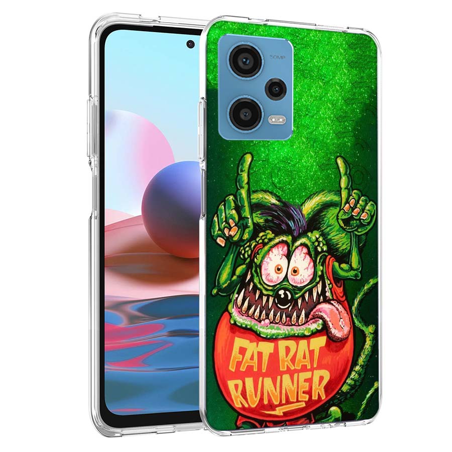 

Чехол для телефона Surf Cool Rat F-Fink для Redmi Note 13 12 14 15 Pro Plus 13R 11 11T 11E 11S 10 Pro 10S 9 9S Прозрачный ТПУ Чехол Redmi Note 11E 5G