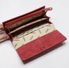 Snoopy Women's Long Wallet, Popular Character Embroidered Crown, Red