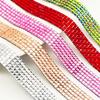 Resin Crystal Rhinestones Tape Trim Square-Shaped Decorations Trim Glass Rhinestone Sticker 1cm/2cm/3cm Width