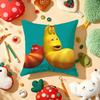 Classic Funny Anime LLarva Cushion Cover Plush Fabric Soft DoubleSided Printed Sofa Warm Winter Home Gift Pillow Cover