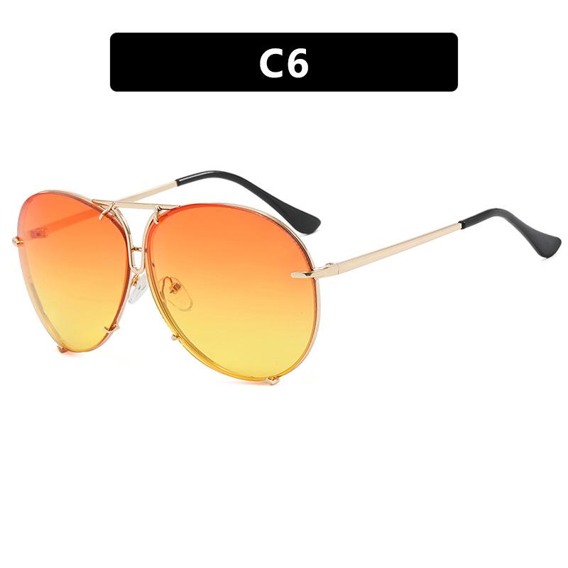 Twisted Snake Leg Gradient Sunglasses for Men Women Luxury Rimless Rectangular Sun Glasses Outdoor UV400 Summer Travel Eyewear