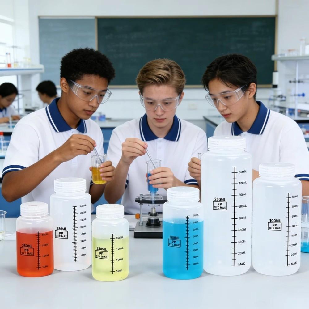 Multiple Capacities Wide Mouth Reagent Bottle 30-1000ml Classrooms Laboratory Bottle Transparent Home Packaging Bottle