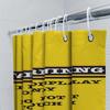 Caution Display Only Shower Curtain Yellow Warning Sign Design Non-Touchable Decorative Bath Liner Set With Hook Rings For Home
