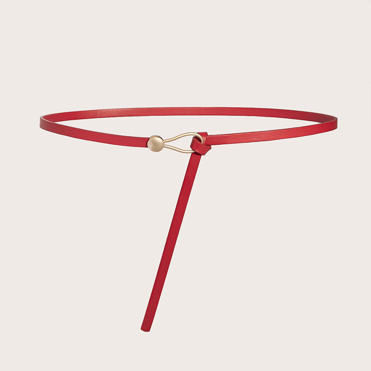 

Simple Versatile Belt Knotted Skirt Belt Women s Belt Versatile PU Thin Belt