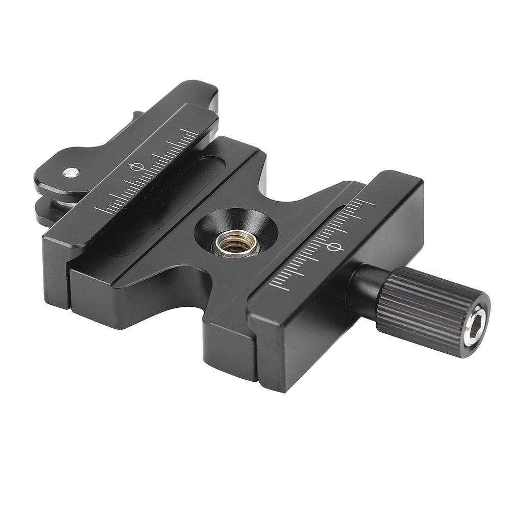 

50mm Adjustable Aluminium Alloy Quick Release Plate Clamp Ballhead Dual Lock Clip