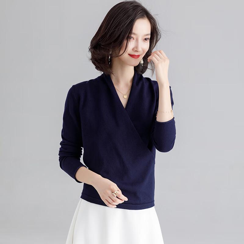 Yi Li Teng Women's Elegant Knitted V-Neck Sweater