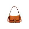 Tabby 26 Snap Closure Leather and Suede and Snakeskin Hand-held Shoulder Bag Women's Brown